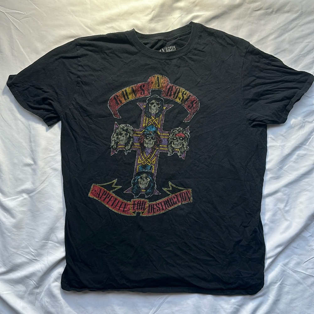 Guns and Roses print shirt - Sz L